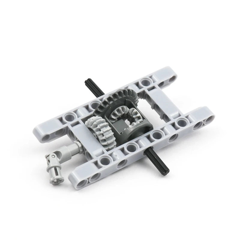 Новый набор деталей MOC технических блоков с дифференциальными шестернями, набор рамы и упаковка.