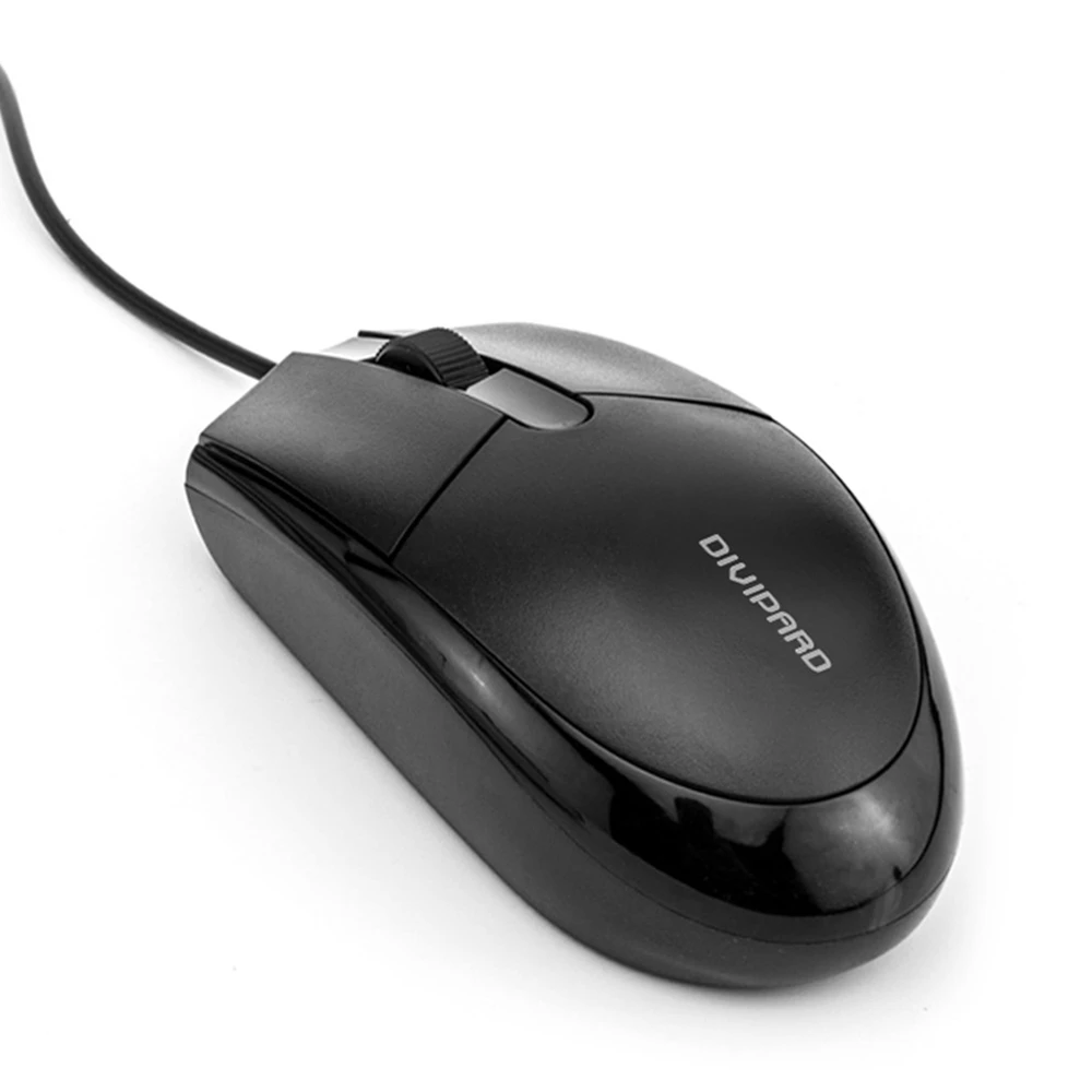 

Wired Mouse 1200DPI Optical Mouse Symmetrical Design Ergonomic Shape for Desktop Notebook Computers Black Durable