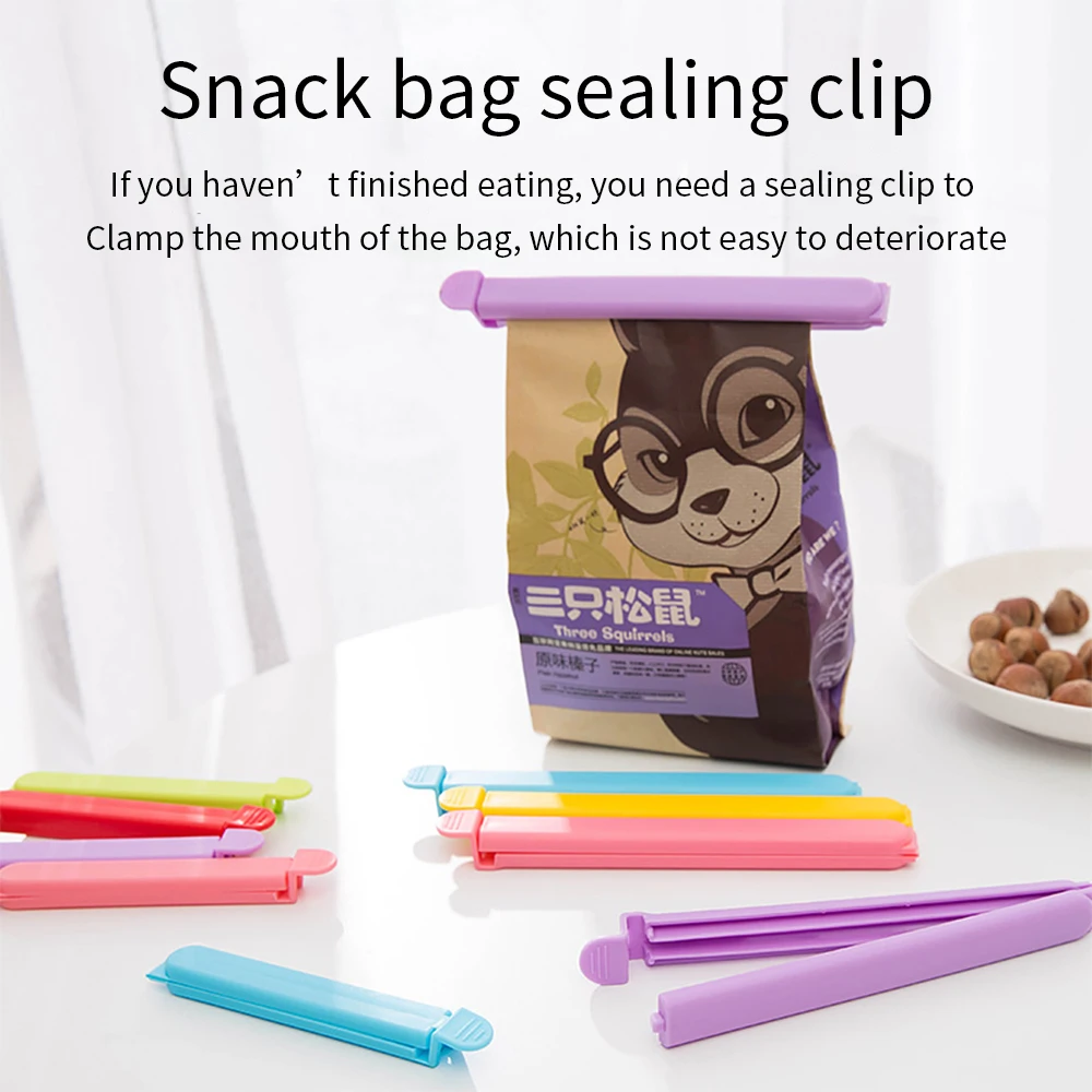 Портативная пищевая закуска уплотнительная сумка зажимы красочные экологически
