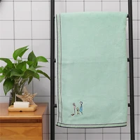 70x140cm 100 cotton embroidered family pattern absorbent home bathroom super soft bath towel