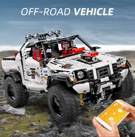mould king high tech the app motorized silver flagship off road car building blocks bricks kids educational toys christmas gifts