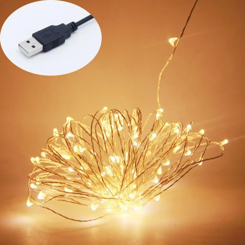 211USB--warmwhite USB 2/3/m веселое Рождественское украшение для дома светодиодный водонепроницаемый Сказочный светильник гирлянда лампа Декор Рождественская елка Свадебная вечеринка nole - Цвет: 211USB--warmwhite