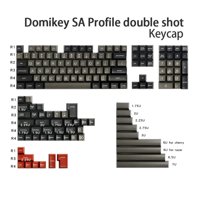 Kailh & Domikey SA профиль DOLCH Double shot ABS колпачки клавиш для MX Переключатель игровая