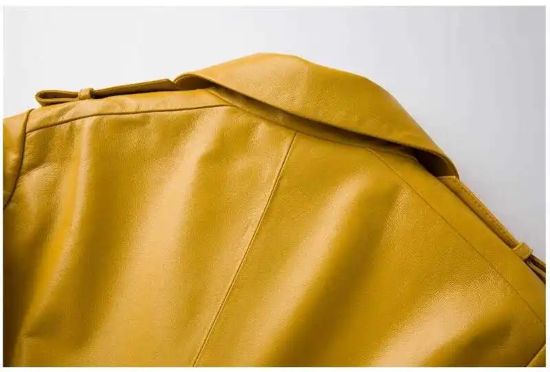 Натуральная кожа женское пальто в повседневном стиле из новой 100% натуральной