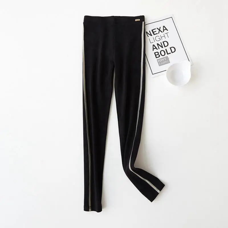 Леггинсы женские осенне зимние хлопковые тонкие брюки эластичные 2020 длиной до