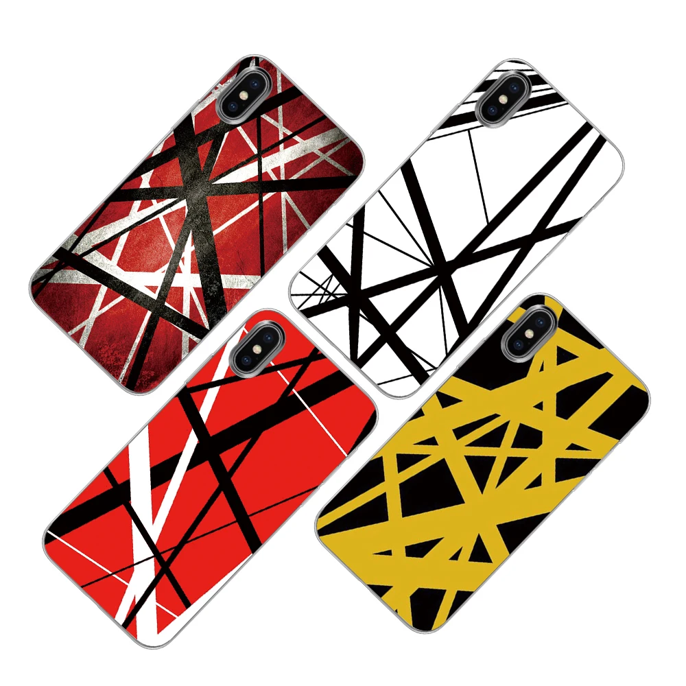 Силиконовые чехлы для телефонов Van Halen в полоску для iPhone 5 5S SE 6 6s 7 8 Plus X XS Max XR задняя крышка