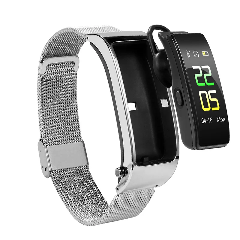 Умный Браслет пульсометр кислород кровяное давление Bluetooth два в одном браслет