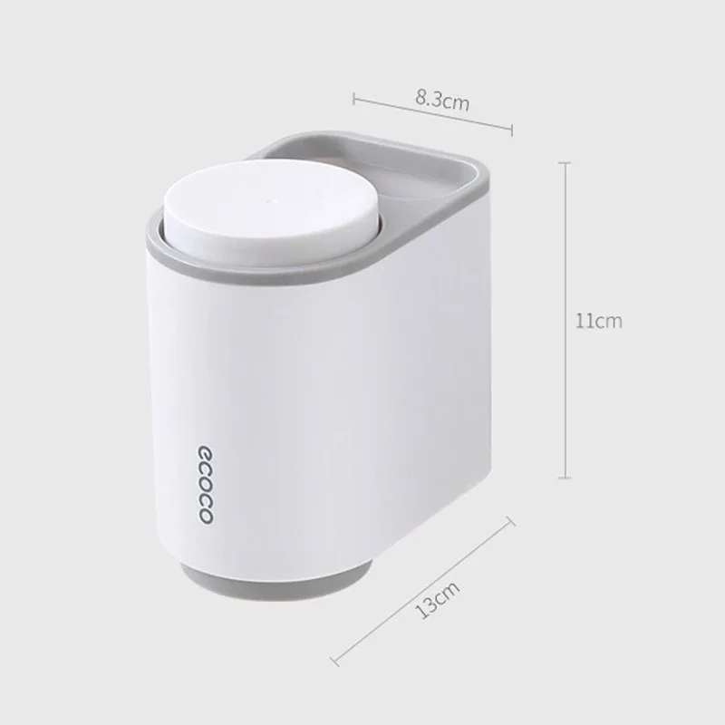 magnetic toothbrush holder wall mount toothpaste toothbrush holder with 2 cup home storage shelf bathroom accessories set free global shipping