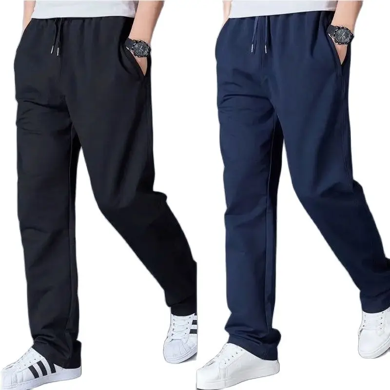 

Summer Men's Sports, Casual Pants Loose Straight Spring And Autumn Large Size Students Running Pants, Pocket Zipper