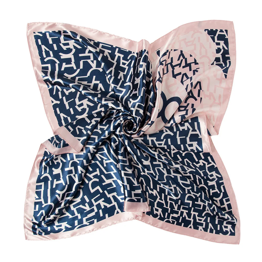 90 см шелковый новый зимний шарф хит продаж атласный принт малайзийский хиджаб на