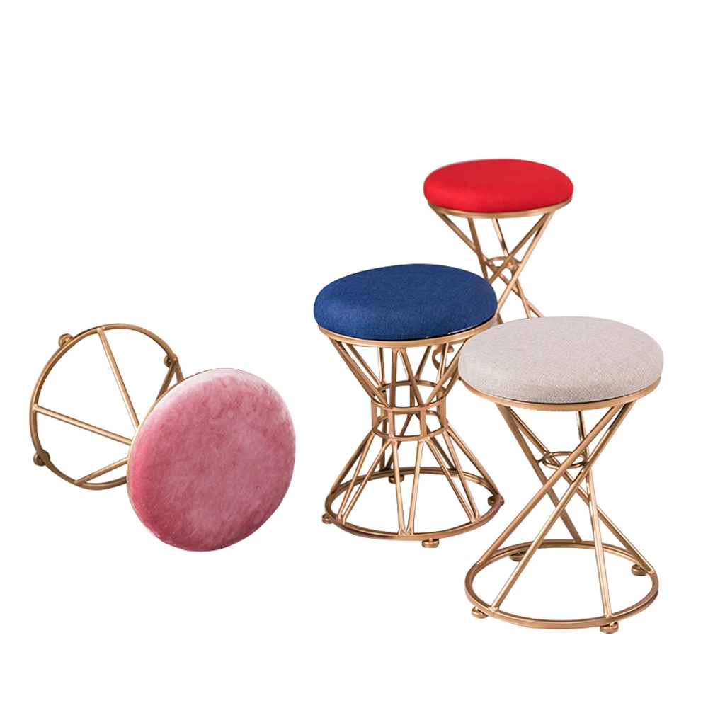 Железный стул для переодевания с кольцами модный из кованого железа тканевая