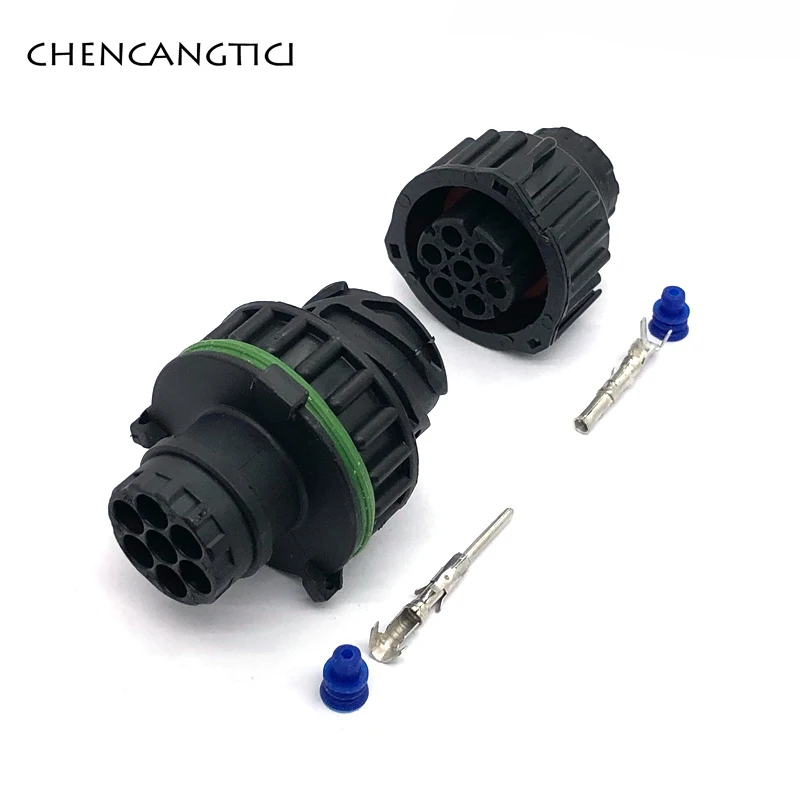 2 комплекта 7 Pin Way Tyco Amp Bu Ste Kpl круговой Din корпус соединитель Мужской Женский 1 5 мм