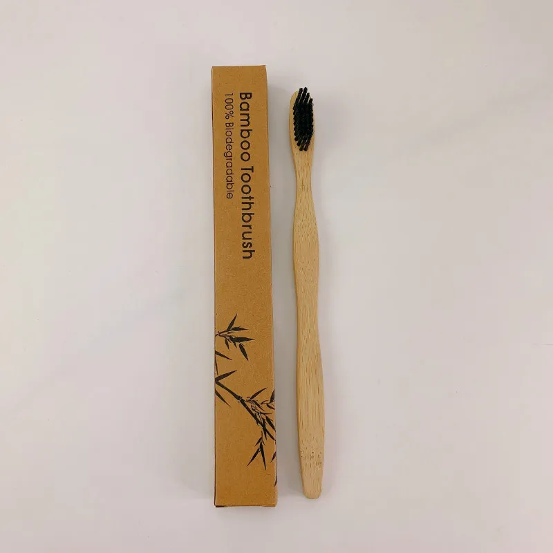 

1pcs Natural Bamboo Toothbrush Bamboo Toothbrush Low Bamboo Nylon Wood Handle Toothbrush Portable Brush