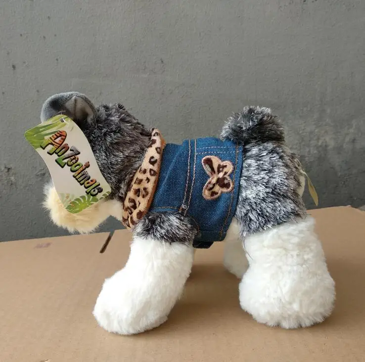 Candice guo плюшевая игрушка мягкая кукла милый маленький симулятор ковбой шнаузер