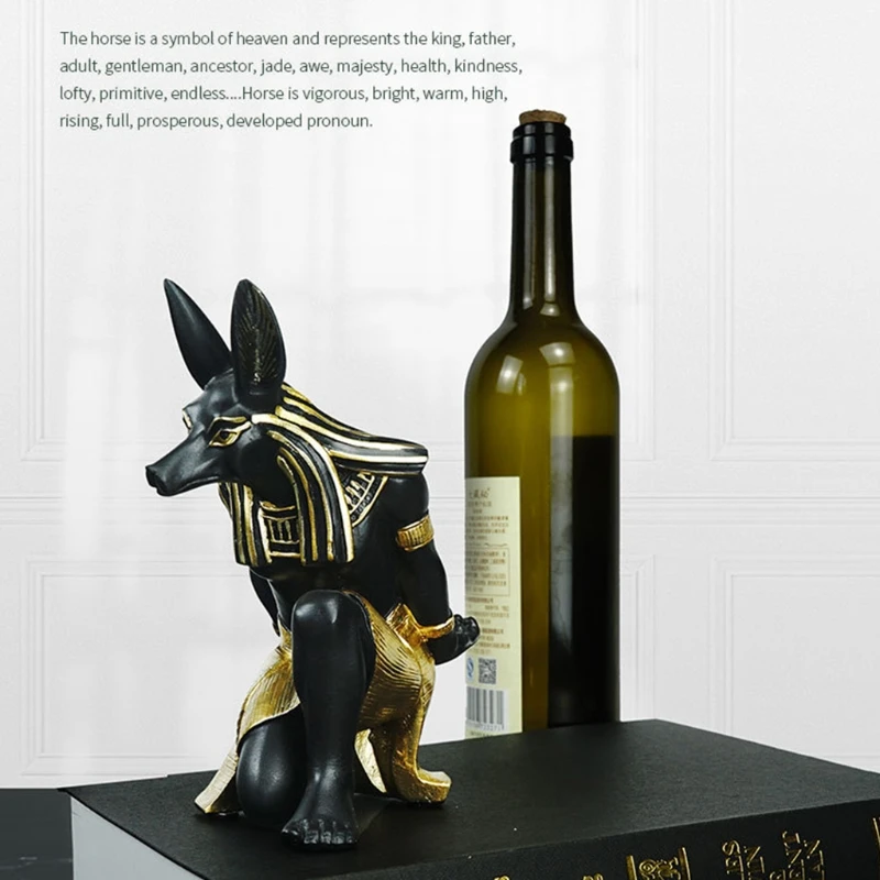 Крепкий прочный Винный Стеллаж Anubis Dog God экологически чистый домашний декор из