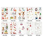 Рождественская светящаяся тату-наклейка, водостойкая Снежинка, Санта-Клаус, мультяшное лицо, временная игрушка, наклейка для детей