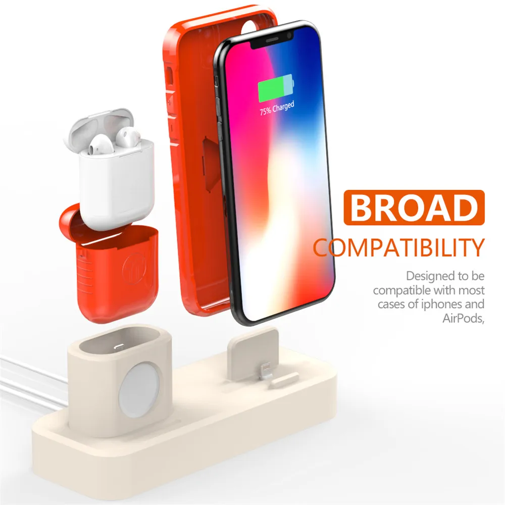 SZYSGSD 3 в 1 Подставка для зарядки Apple i Watch Airpods зарядная док станция iPhone 8 8Plus 7 6S