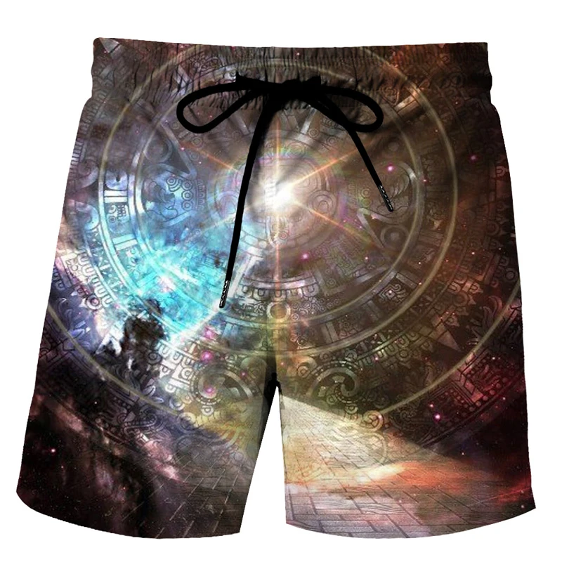 

Brand abstract art tie-dye beach shorts men's swimming trunks street fashion casual shorts men's swimwear cute children's shorts