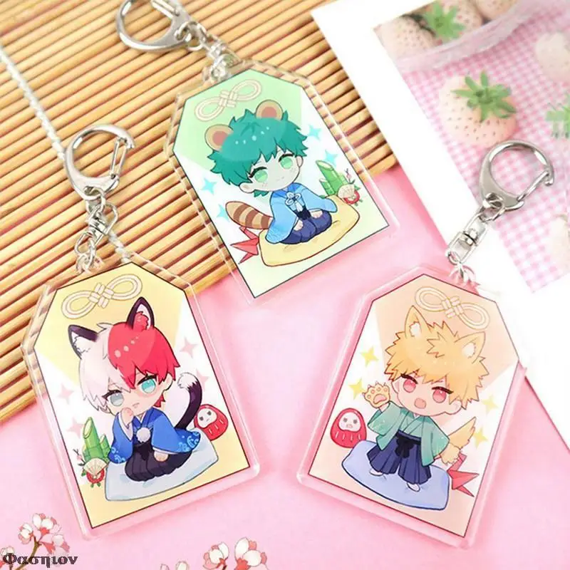 Аниме My Hero Academia брелок Todoroki Shouto Косплей двусторонний прозрачный акриловый милый