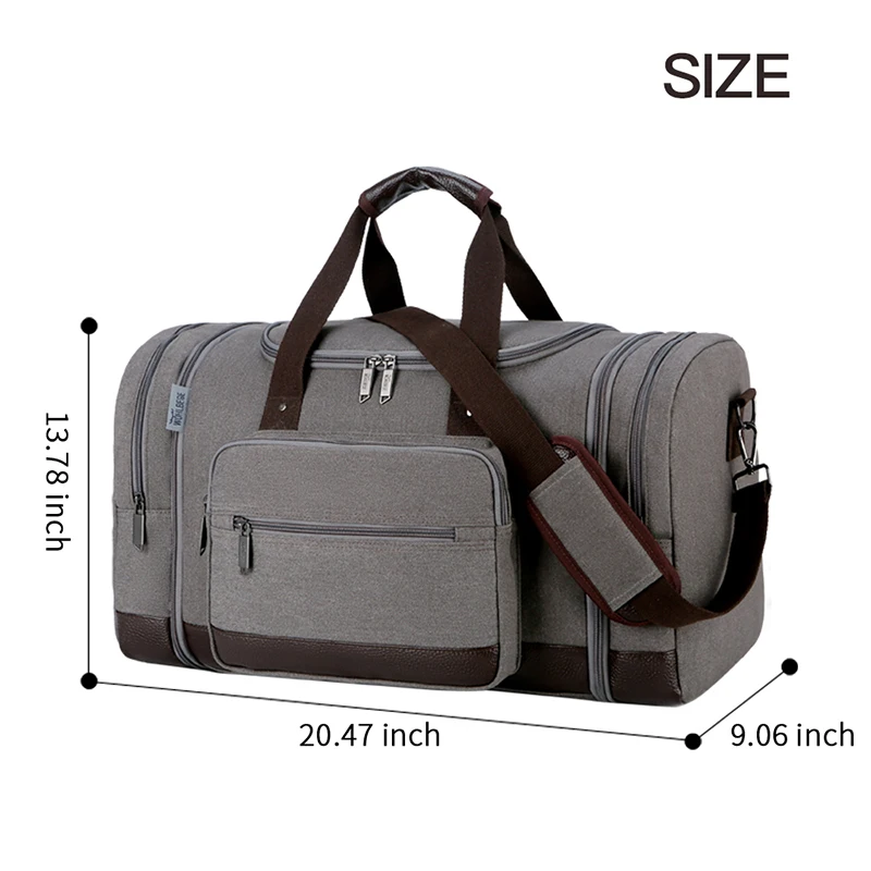 

Vintage Canvas Travel Bags Men Duffel Bag Travel Tote Weekend Bag Large Capacity Carry On Luggage Bags Dropshipping