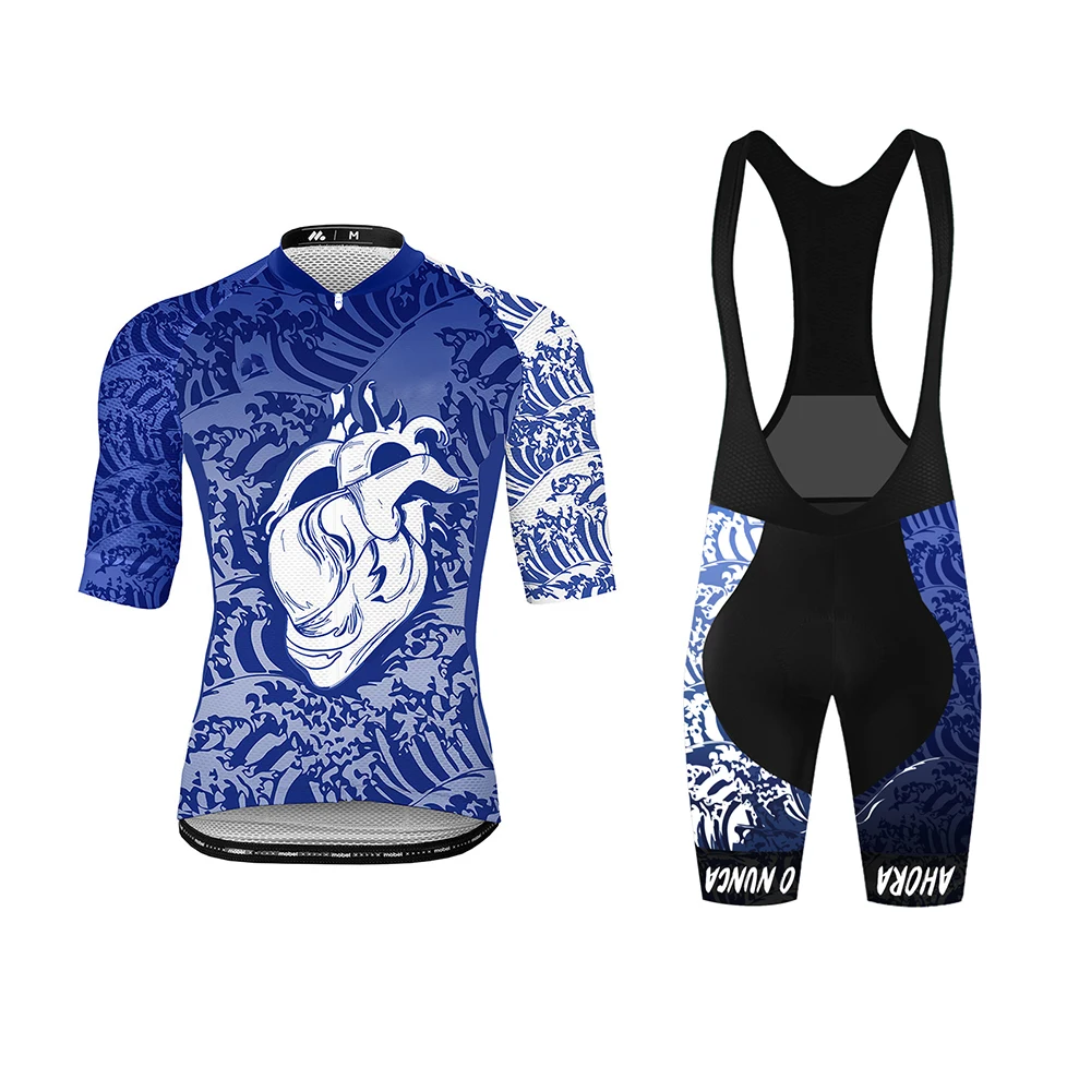 

MOBEL OR DIE Men's Cycling Jersey Professional Team Suit MTB Bike Wear Bib 9D Gel Shorts Set Ropa De Hombre Summer Bicycle Suits