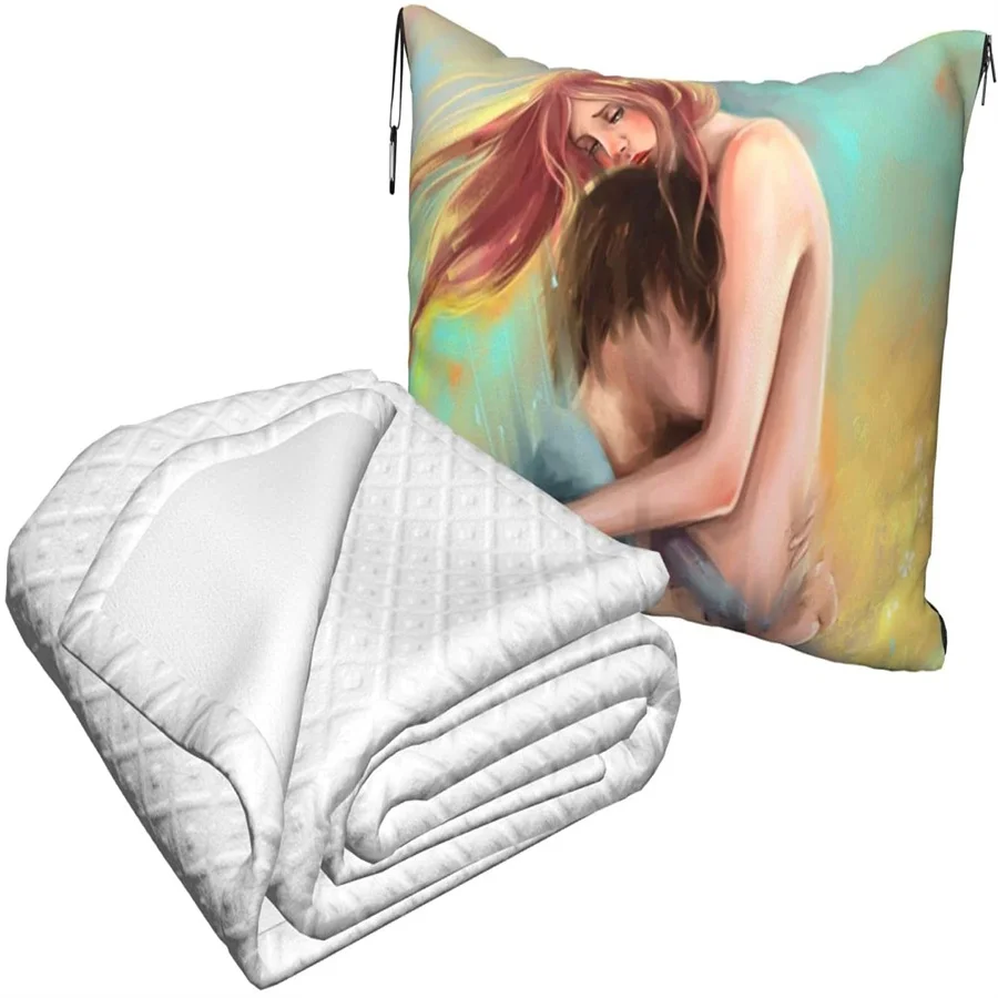 melhor Masculino E Feminino Casais Abraçando Viagem Travesseiro Cobertor Dois-em-um Mochila Cinta E Compacto Avião Saco Cintura Apoio