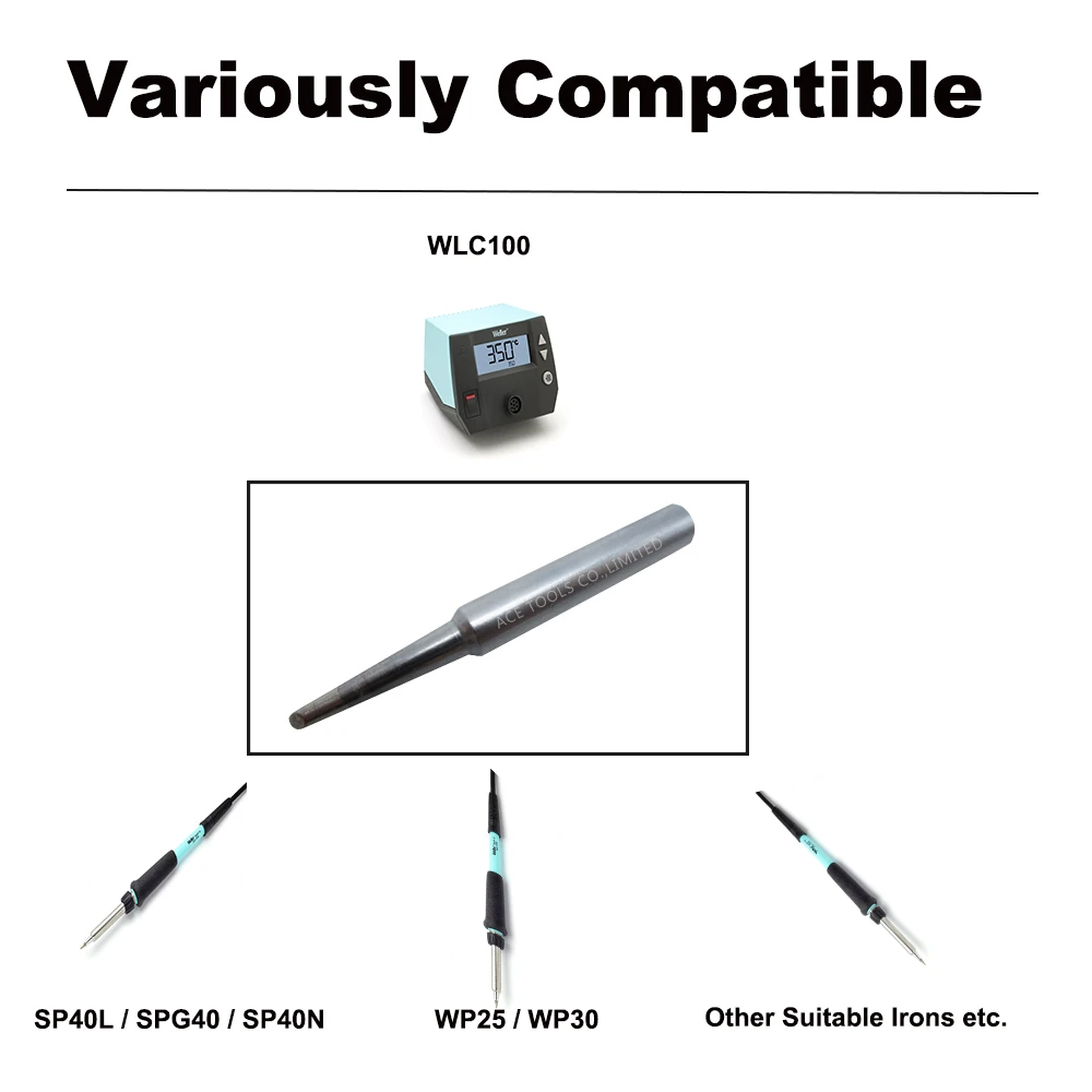 ST-C2 Замена жало паяльника конического зубчатого колеса 2 мм подходят для WELLER SP40L
