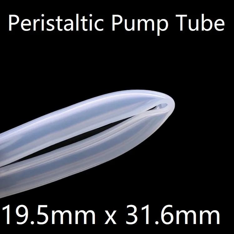 

Peristaltic Pump Tube ID 19.5mm x 31.6mm OD Soft Silicone Hose Wall 6mm Flexible Drink Water Connect Pipe Nontoxic Transparent