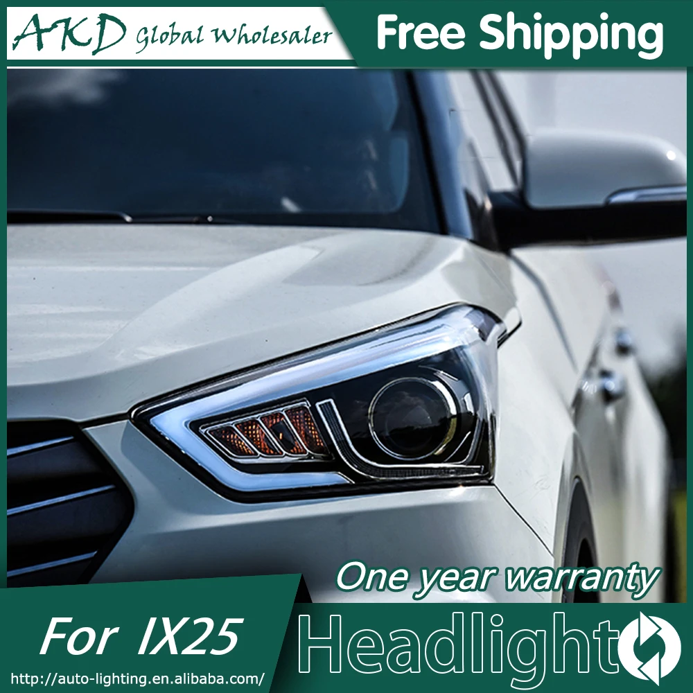 Автомобильный Стайлинг головной светильник для Hyundai IX25 s 2015 Creta светодиодный