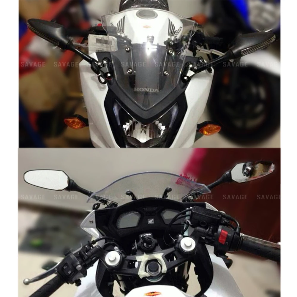 Rearview Side Mirrors LED Turn Signal For HONDA CBR 650 CBR650F 2014-2018 VFR 800 VFR800 Motorcycle Adjustable Rear View Mirror |