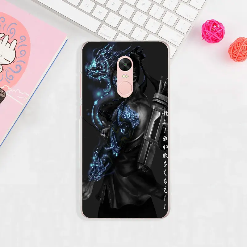Hanzo Overwatchs OW Character Soft TPU Phone Cases Cover for Xiaomi Redmi Mi Note 2 3 3S 4X 4A 5 6 5S 5A 8 A1 Pro Plus Shell |