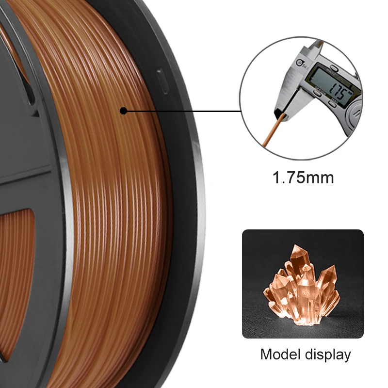 KAIGE PETG Filament 1.75mm 1KG Printer Material Zero Bubble Multiple Bright Colors Tolerance +/-0.02mm DIY Design 3D Printing