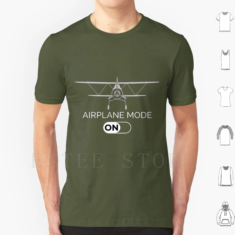 

Airplane Mode , Gift Idea For Pilots T Shirt DIY Big Size 100% Cotton Pilot Airplane Aviation Flight Flying Plane Retro Co