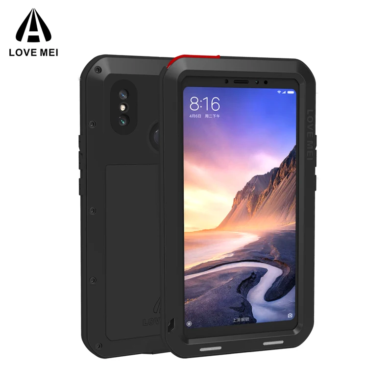 

Luxury Aluminum Metal Phone Case for Xiaomi Mi 9 Max 3 Mix 2 2s Cover Shockproof Cover