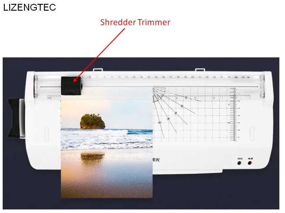 Бесплатная доставка LIZENGTEC горячий и холодный с триммером для бумаги угловым