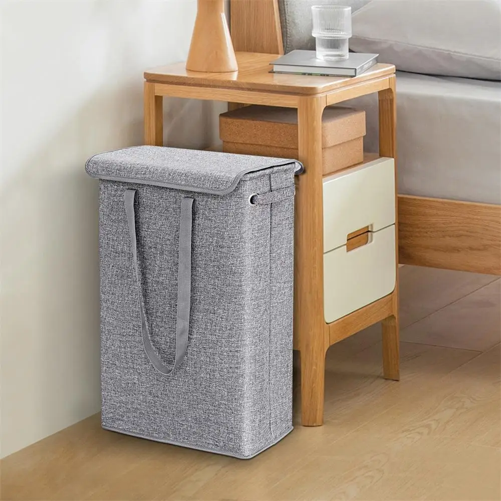 Folding Dirty Laundry Basket Fordable Basket Hamper Bin Bag Hamper With Lid Laundry Storage Baskets Washing Hamper Home Storage images - 6