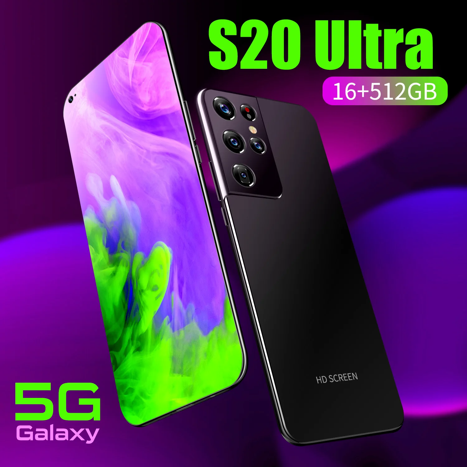 7 3 дюйма Galaxy S20 ультра Android 10 16 Гб оперативной памяти 512 ГБ Rom телефон 6800 мА/ч Две