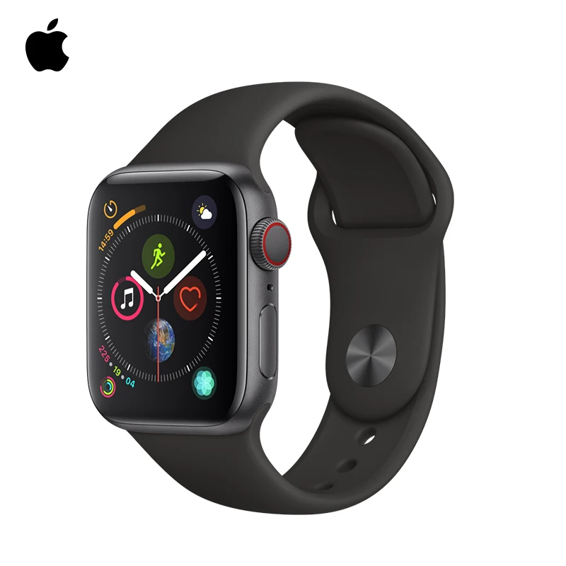 Apple Watch Series 5 44 мм серебристый алюминиевый чехол с белым/черным/розовым спортивным