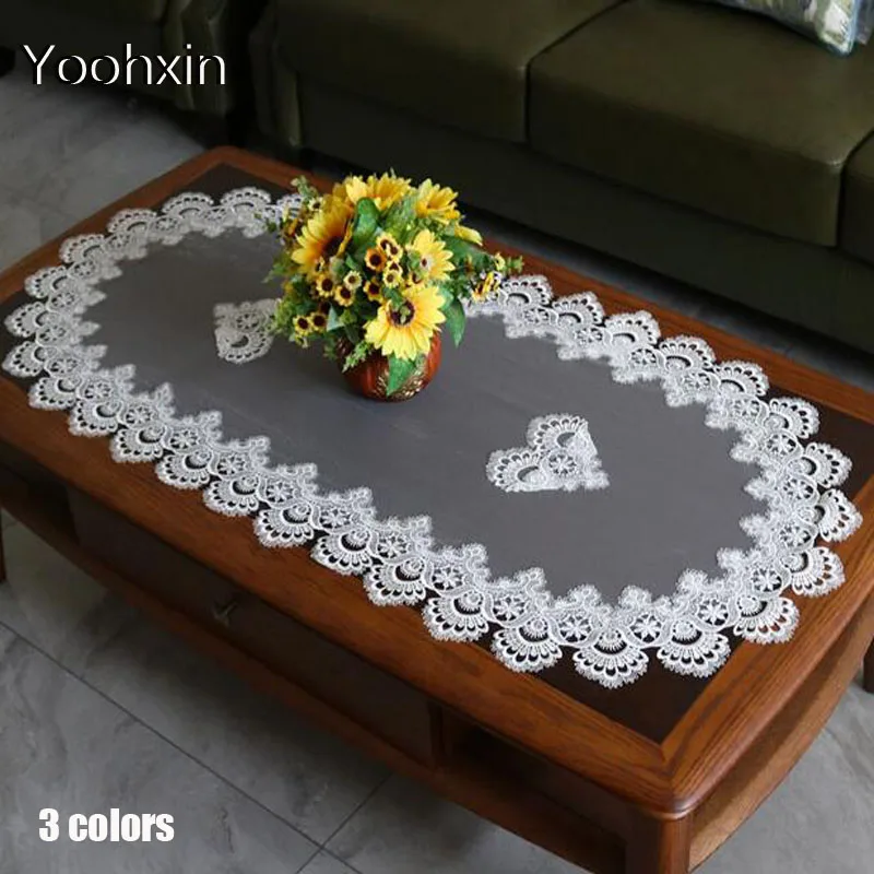 

High quality lace bed Table Runner embroidery lace table flag cloth cover tea tablecloth Wedding party birthday Christmas decor
