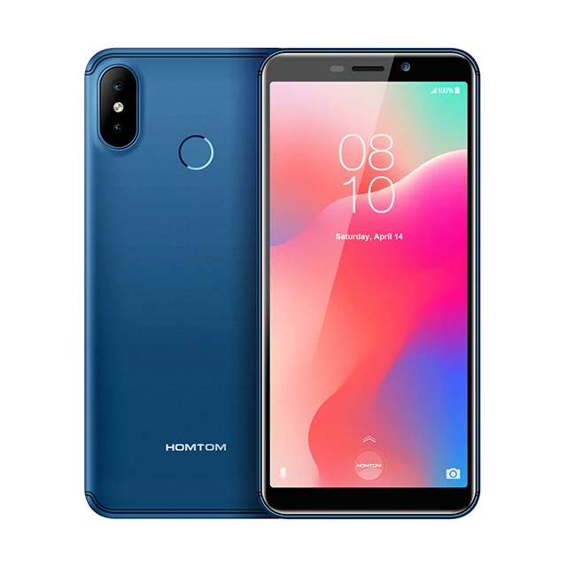 HOMTOM C1 1 ГБ ОЗУ 16 Гб ПЗУ четырехъядерный мобильный телефон 5,5 дюймов 18:9 полный дисплей 13 Мп задняя камера смартфон отпечаток пальца - Цвет: C1 Royal Blue