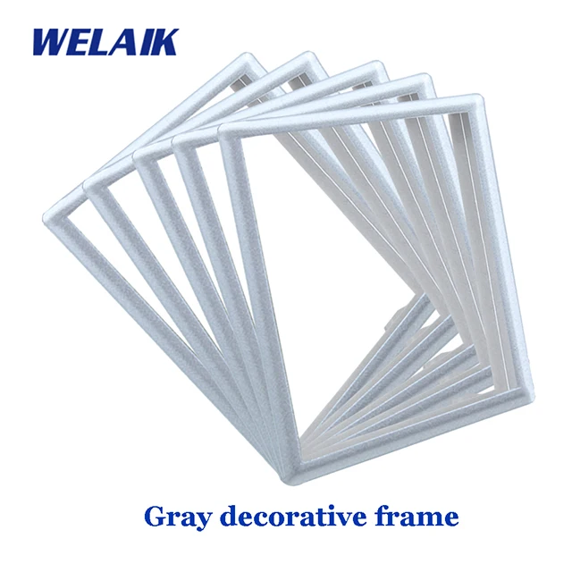 Gray WELAIK EU серебристый-декоративная рамка-поверхность Chrome-plating-ZSK101Y - Цвет: Gray