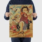 AIMEER аниме Слитная серия мультяшных персонажей, Классический Ностальгический ретро постер из крафт-бумаги, Декор, сердечник с рисунком 51,5x36 см