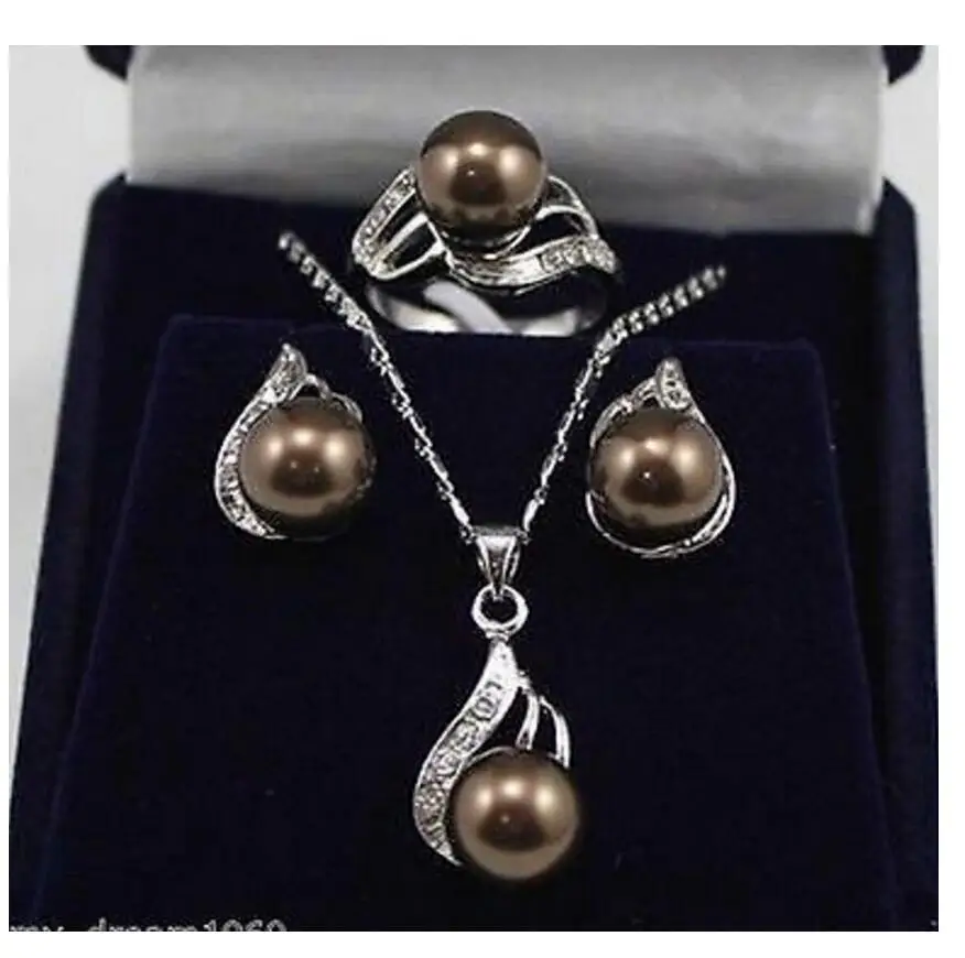 Комплект из колье и серёг с жемчугом 10 мм|Ювелирные наборы| |