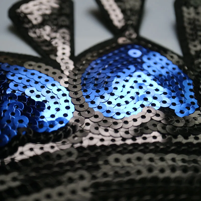 Модные 3D блёстки голубые глаза патчи для одежды Сделай Сам железные на парчи