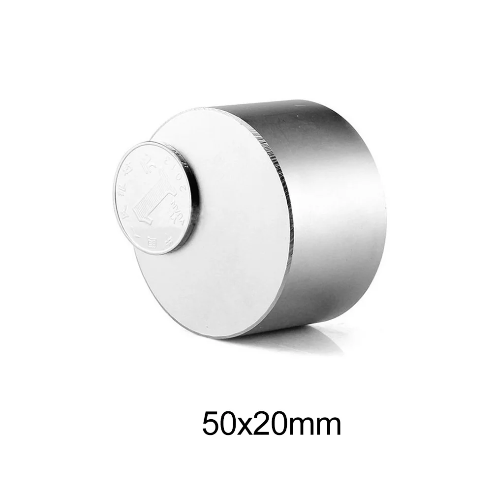 

1PC 50x20 mm Big Thick Super Strong Powerful Magnets 50mm X 20mm Bulk Round Rare Earth Neodymium Magnet 50x20mm N35 50*20 mm