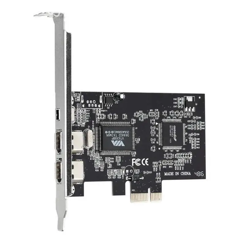

3 Ports 1394A Expansion Card PCI-E 1X to IEEE 1394 DV Video Adapter 1x 4Pin 2x 6Pin Controller for Desktop PC