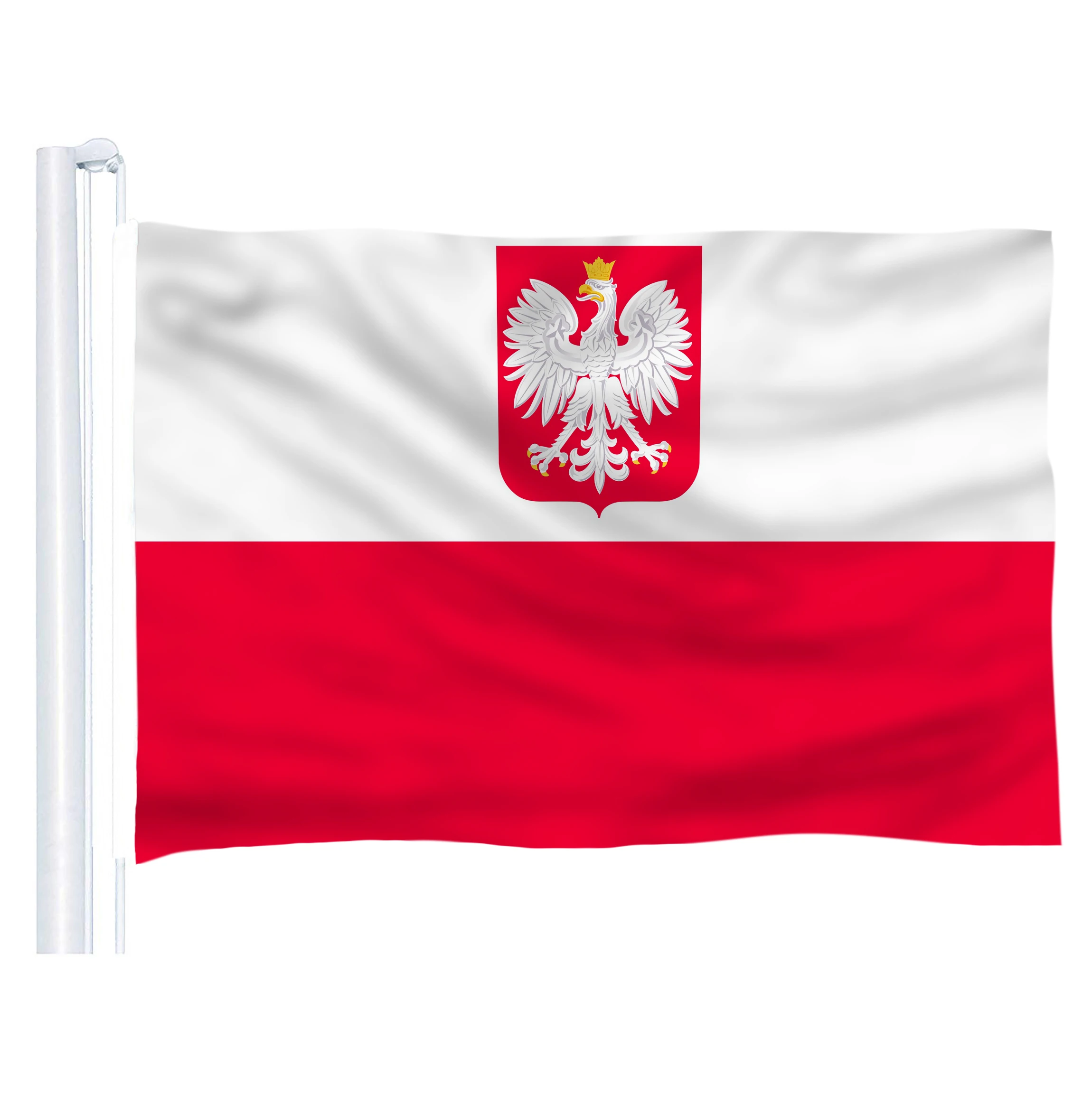 Польский Орлиный флаг 3X5 футов. 2x3 фута полиэстровый флагшток. 90x150 см большие