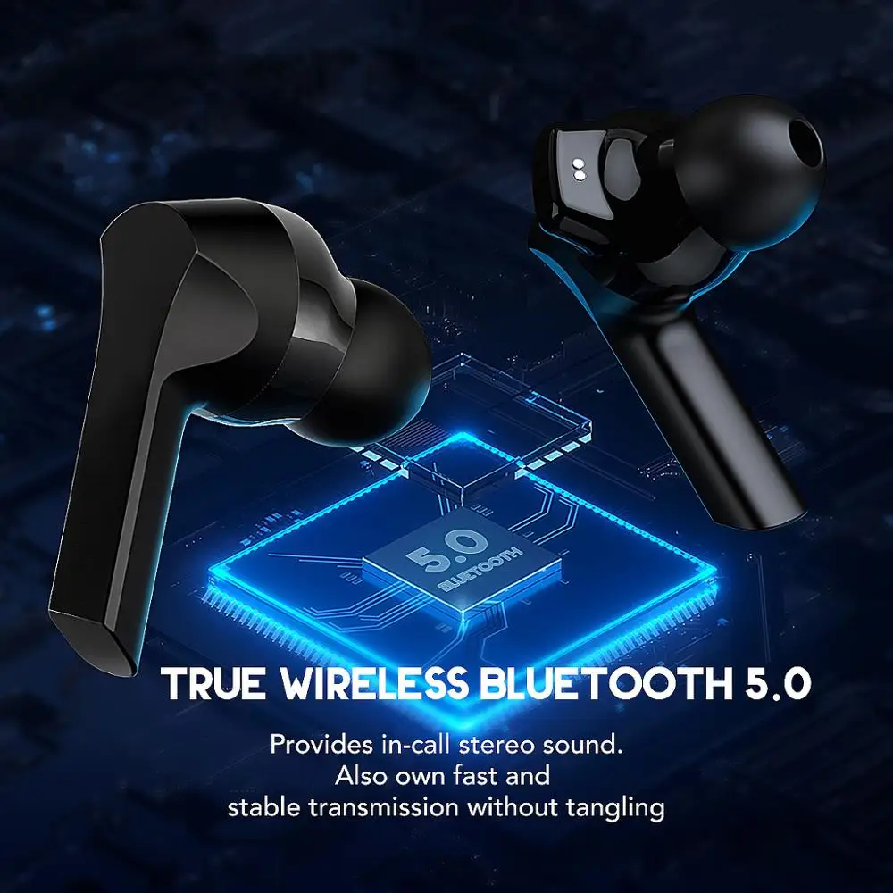 Новые беспроводные наушники TWS Bluetooth 5 0 спортивные с защитой от пота сенсорные
