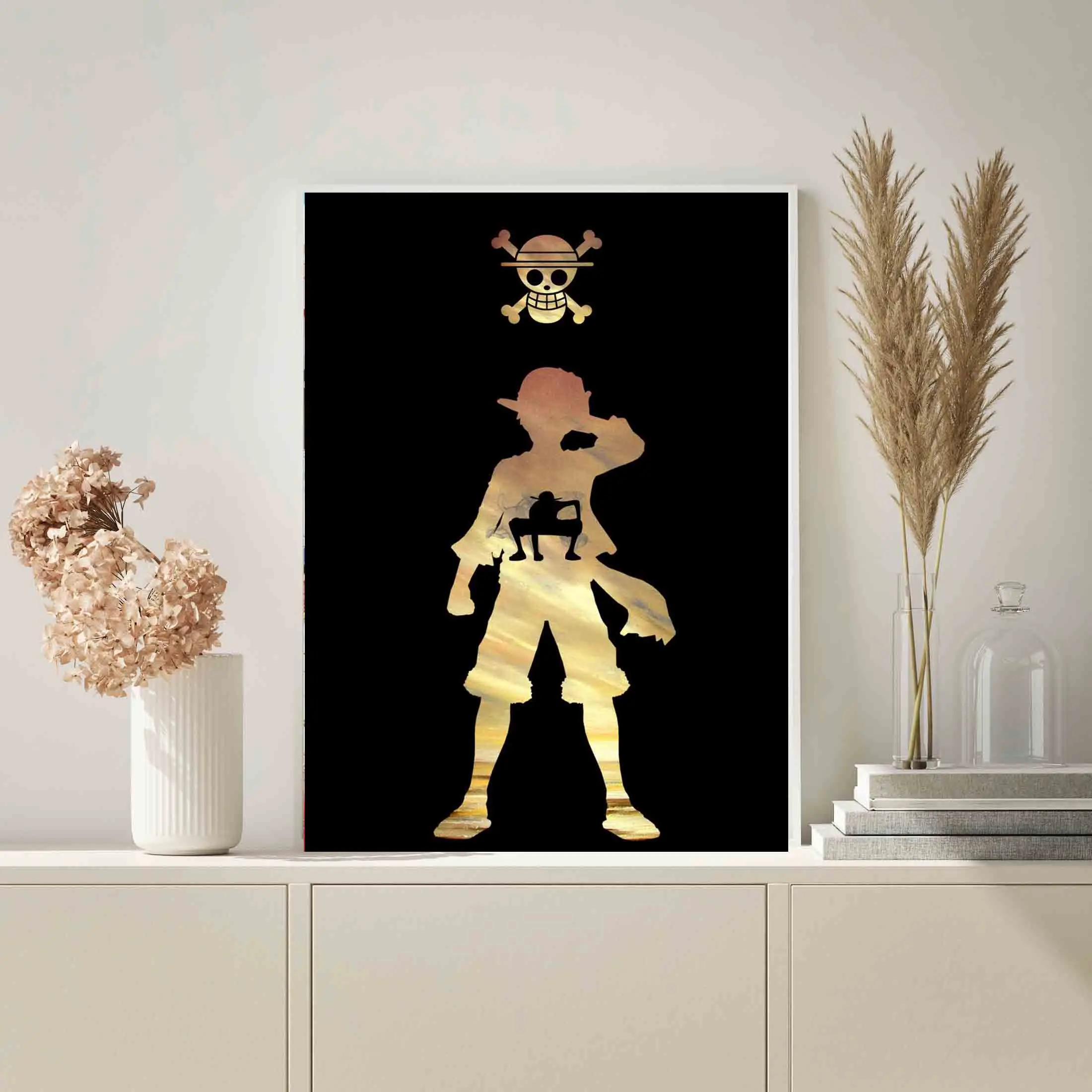 Картина на холсте с HD-печатью современный аниме цельный плакат обезьяна д Луффи