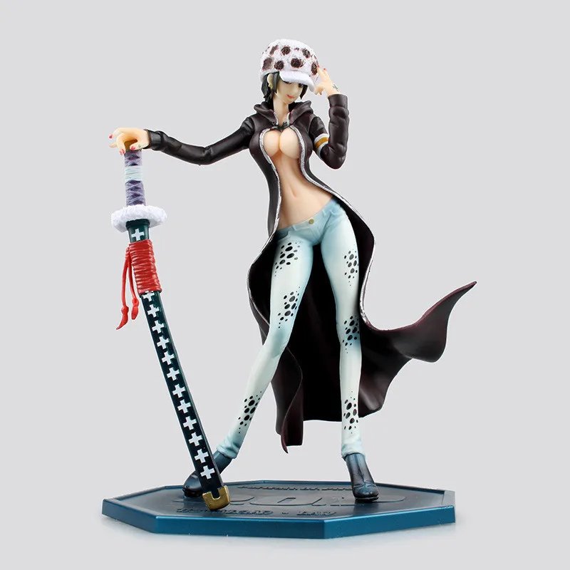 

20cm One Piece Trafalgar Law Sexy girl COS Death surgeon Anime Figure PVC Collection Model Toys for Christmas Gifts doll